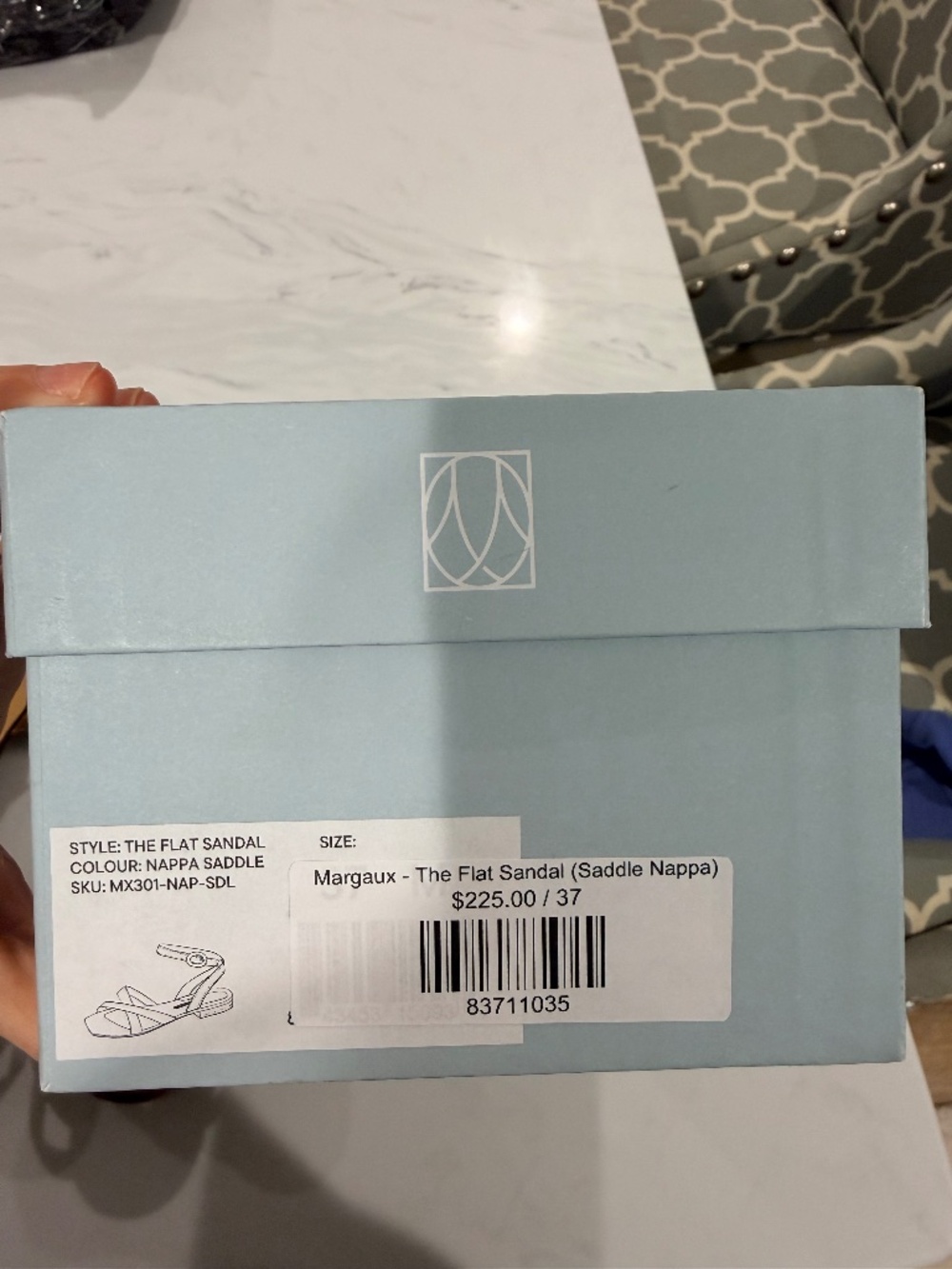 Margaux - The Flat Sandal (Saddle Nappa) 37 - Picture 3 of 3